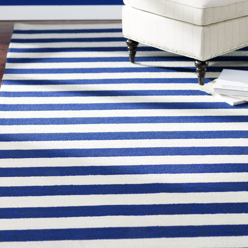 Breakwater Bay Suffield Navy/Cream Indoor/Outdoor Area Rug & Reviews